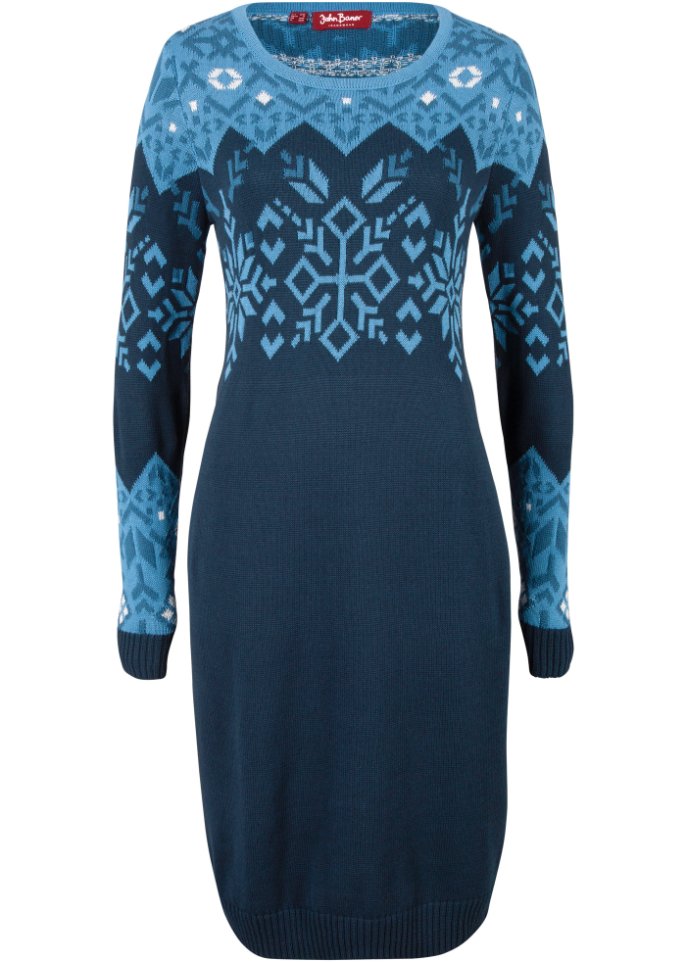 Strickkleid mit Norwegermuster