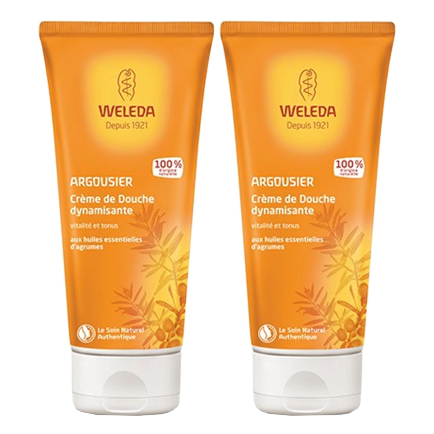 Weleda Argousier Crème de Douche Dynamisante - Vitalité et Tonus - 2 x 200 ml