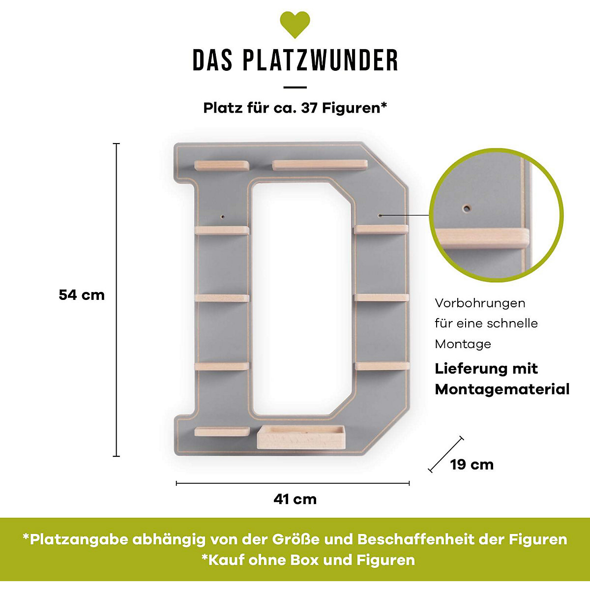 Buchstabe D, grau
