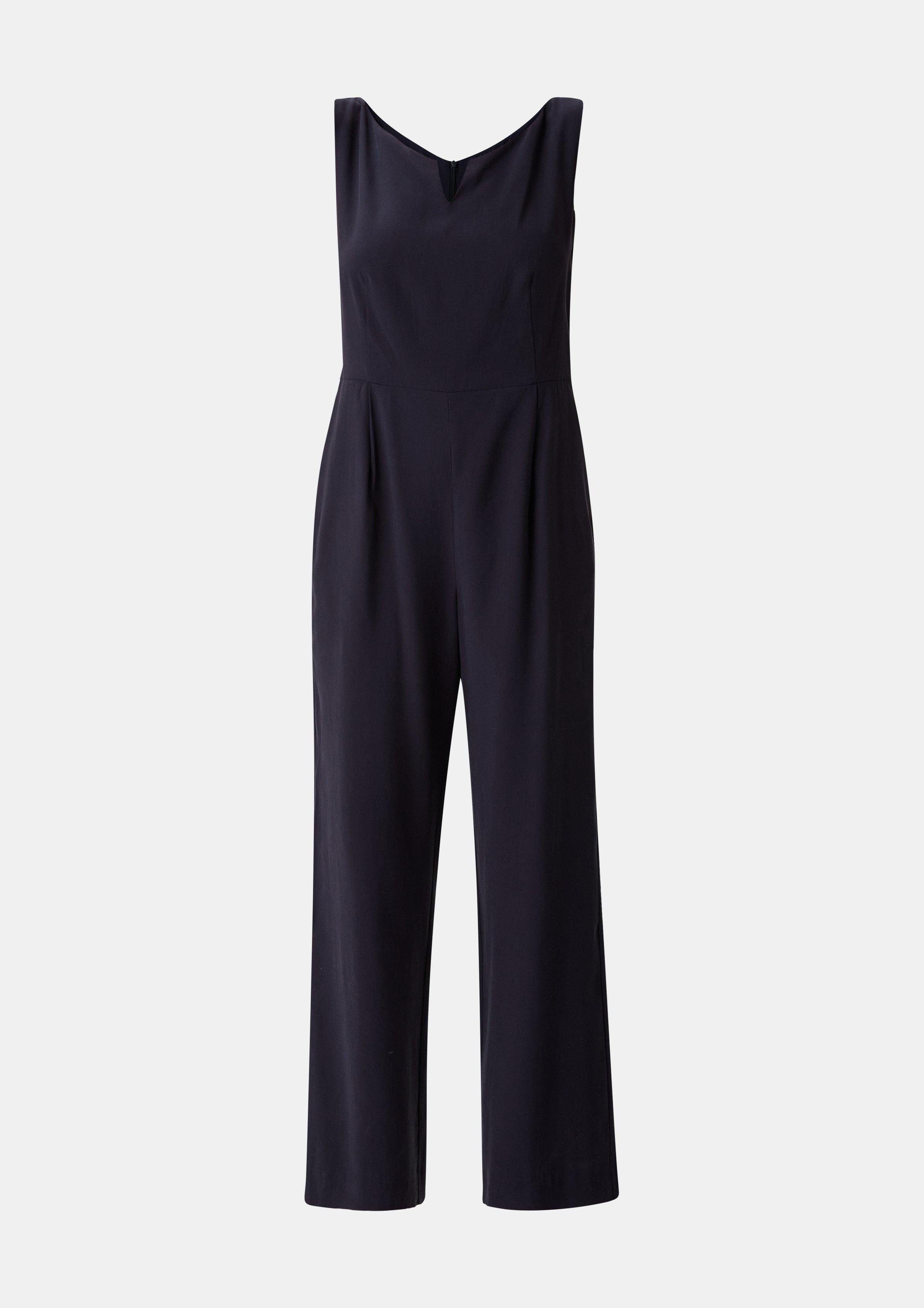 Comma Overall Eleganter Jumpsuit mit Piquéstruktur