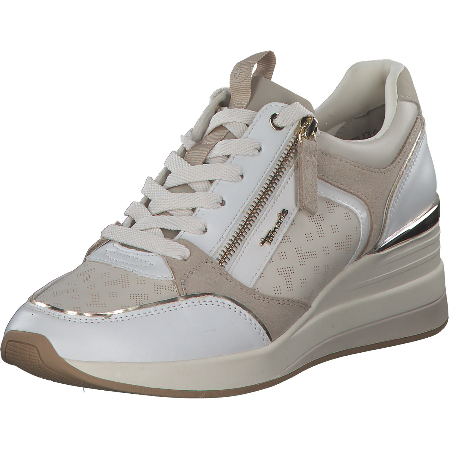 Tamaris 23703, Sneakers Low, Damen, WHITE COMB