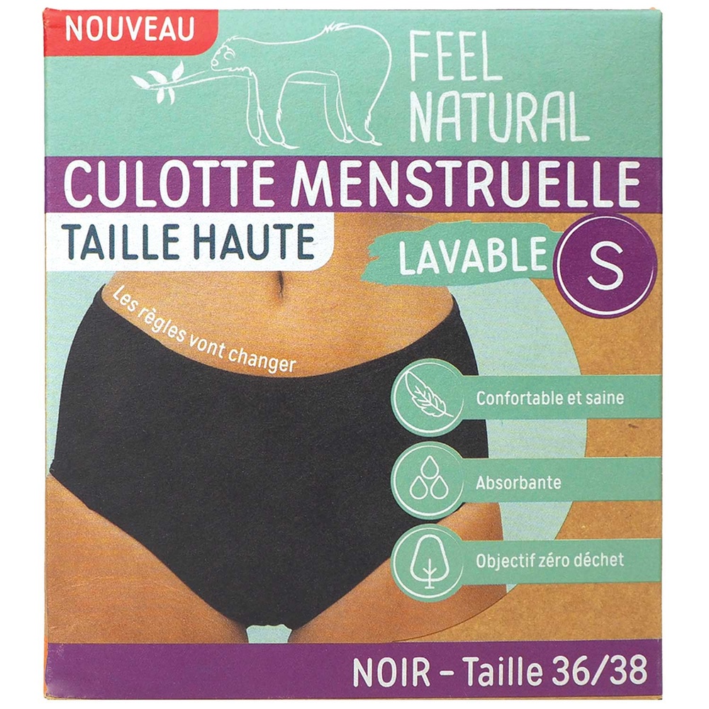feel natural Culotte menstruelle - taille haute S (36 /38) Culotte menstruelle