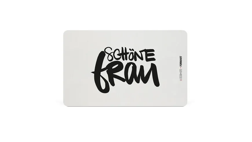 Design@Home Frühstücksbrettchen Schöne Frau weiß/ schwarz