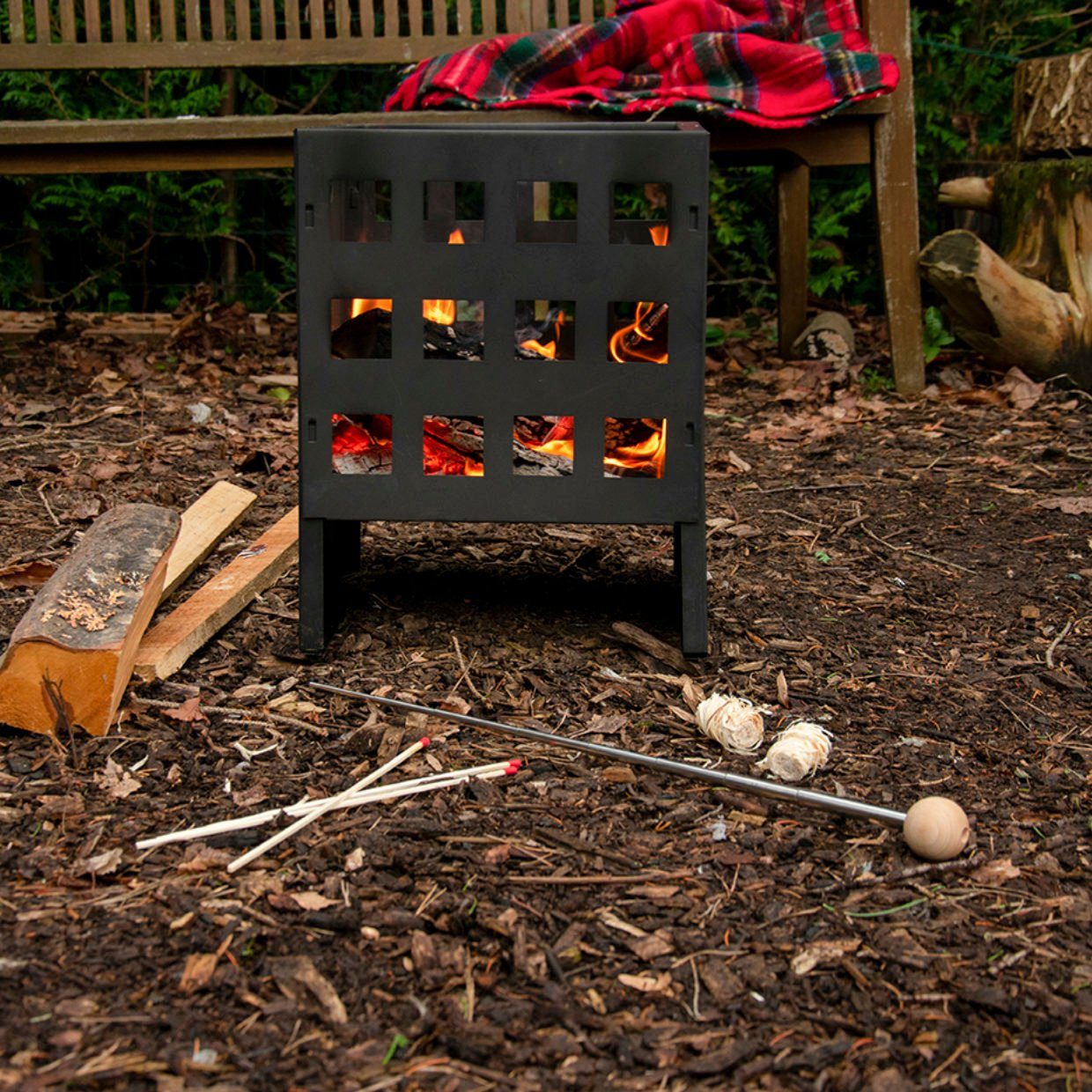 esschert design Feuerschale Bouffadou Befeuerungshilfe Flammenbläser Blasrohr Blasebalk Kamin Ofen Grill, (1 Blasrohr)