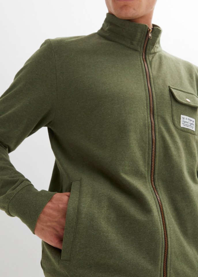 Sweatjacke mit recyceltem Polyester