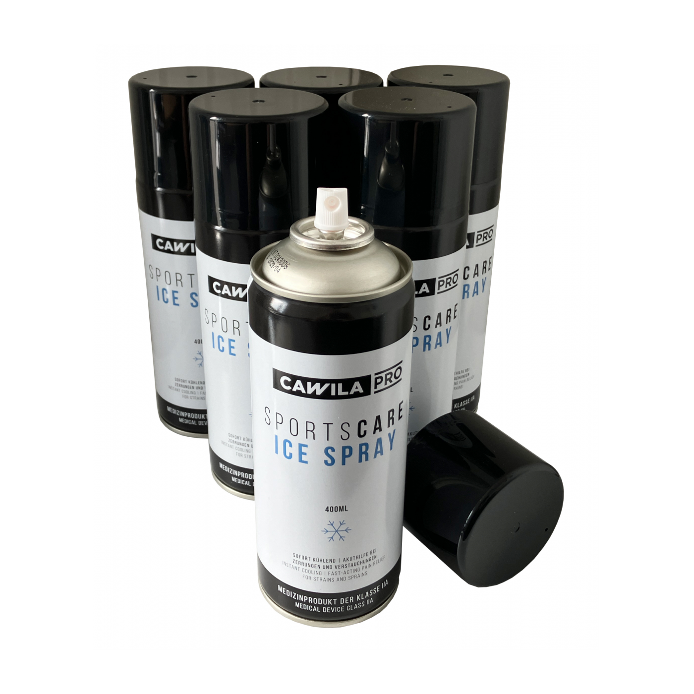 Cawila PRO SportsCARE Ice Spray | 400ml | 6er Set Trainingszubehör Weiss
