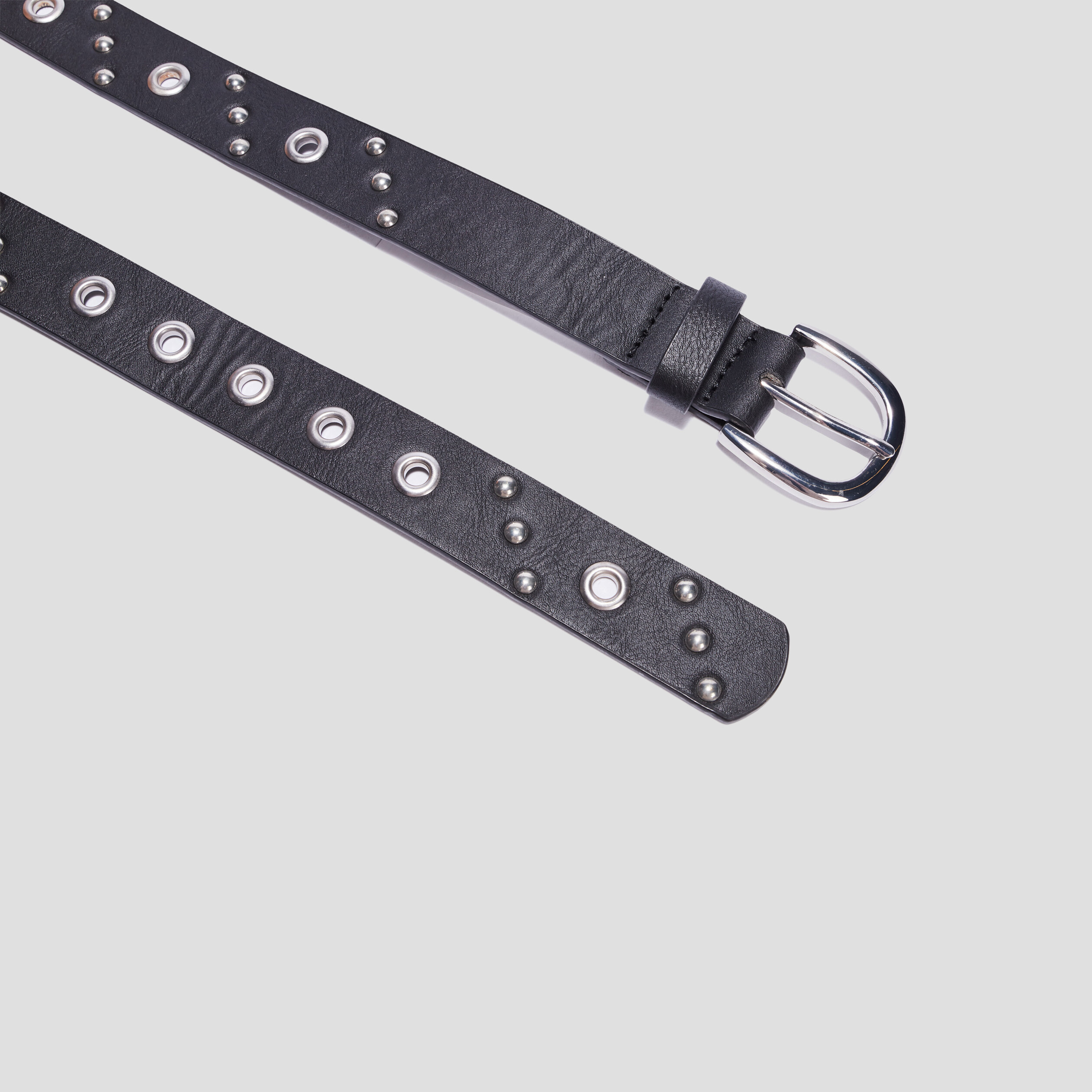Ceinture à clous et oeillets noir femme | La Halle