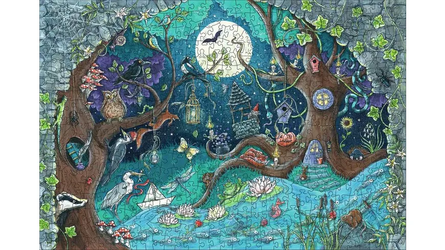 Ravensburger Puzzle - WOODEN Puzzle - Fantasy Forest - 500 Teile Holzpuzzle
