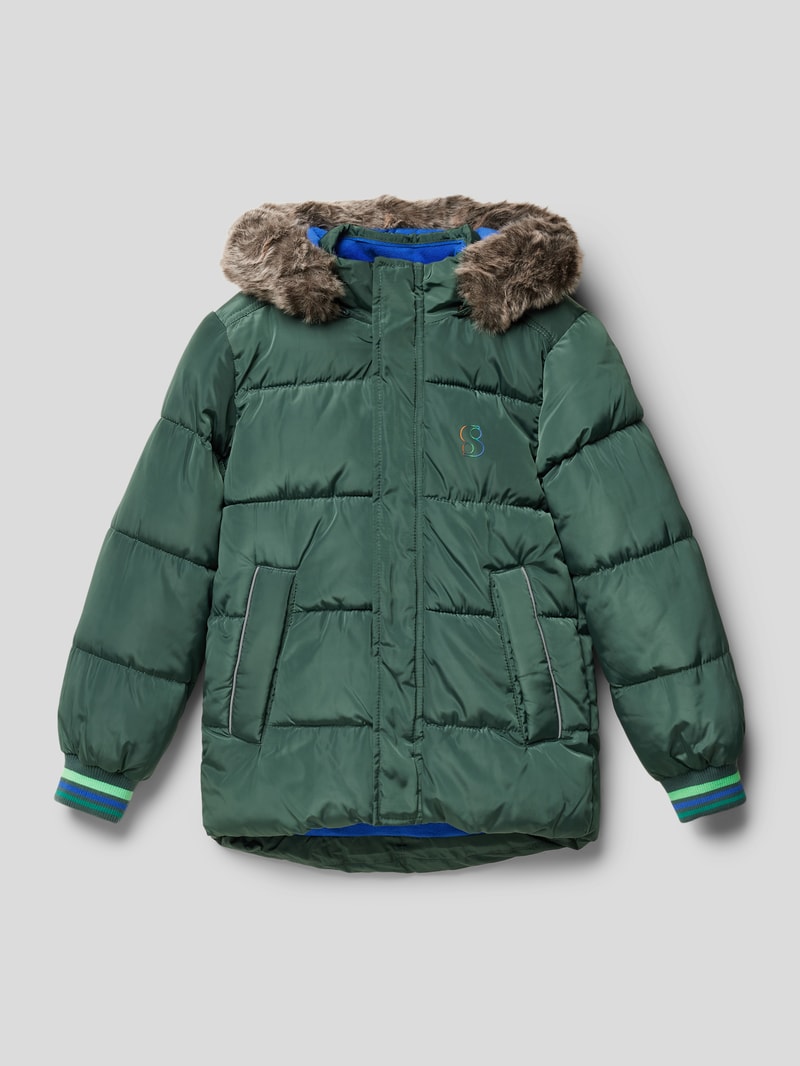 Parka mit Kapuze in olivgrün