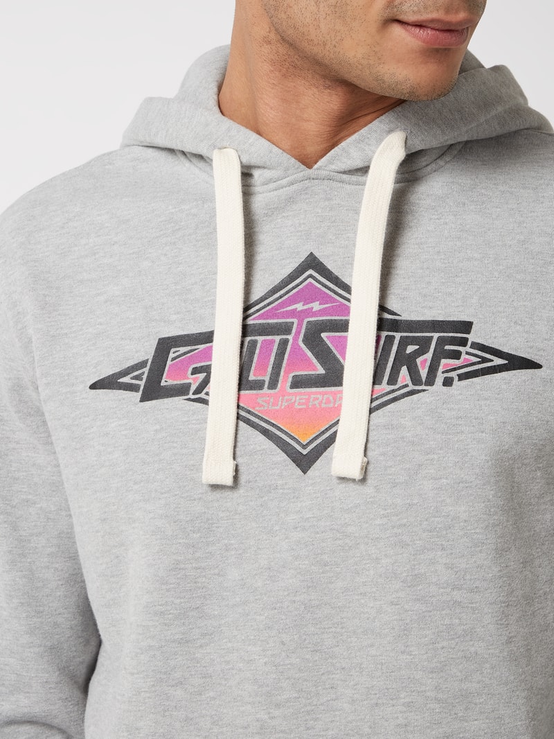 Hoodie aus Baumwolle in hellgrau
