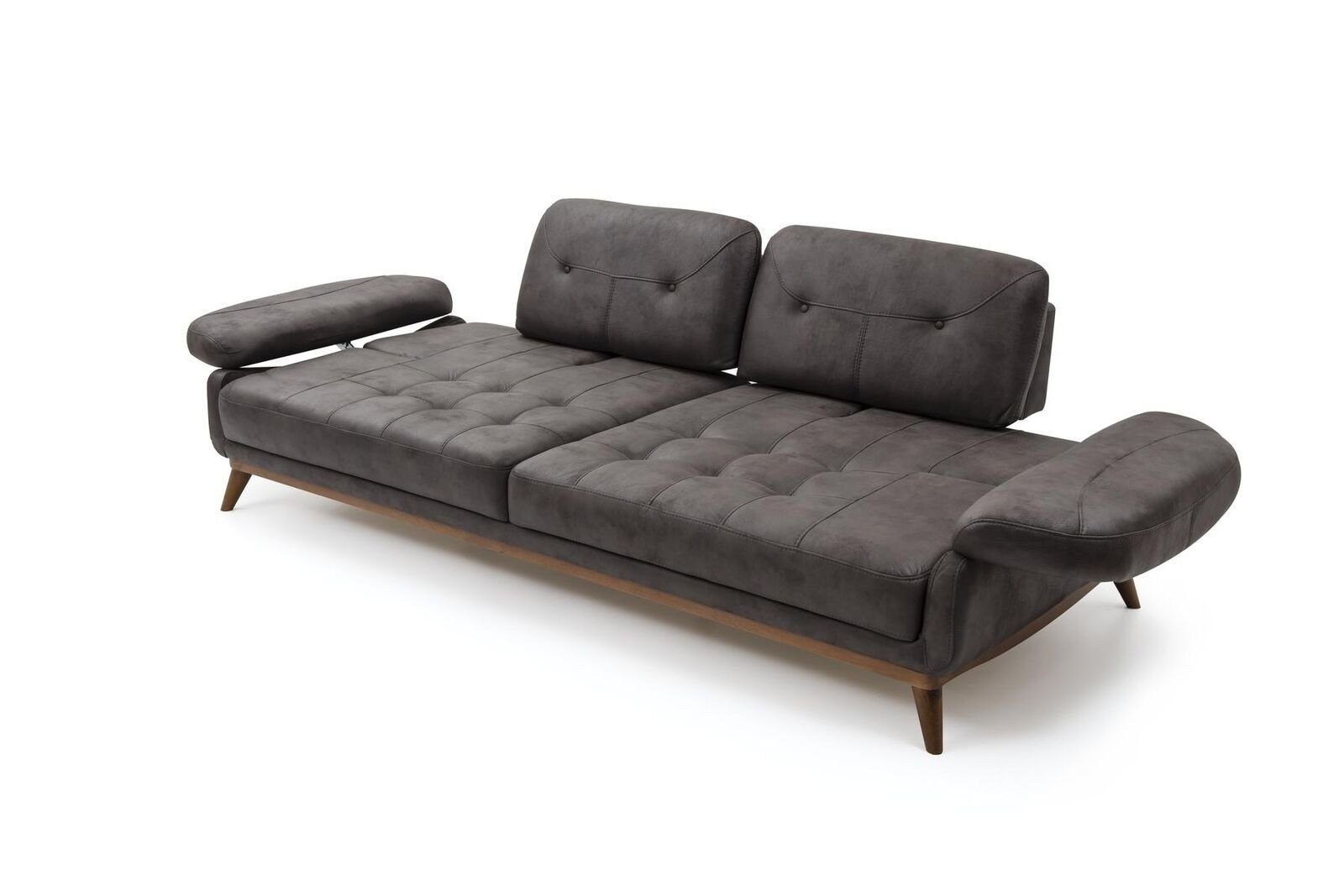 JVmoebel Wohnzimmer-Set Designer Grau-Gelbe Sofagarnitur Luxus Sessel Moderner Dreisitzer 2tlg, (2-St., Sofa 3-Sitzer/Sessel), Made in Europa