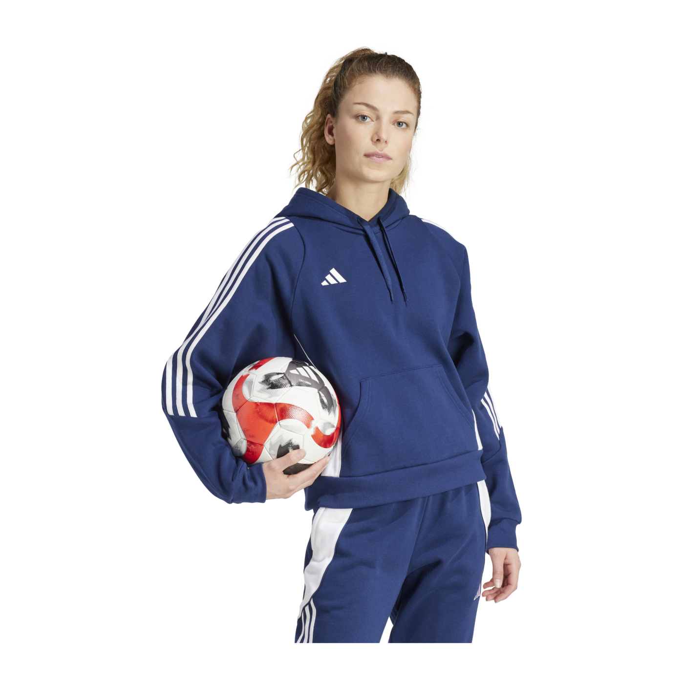 adidas Tiro 24 Hoody Damen Blau Weiss
