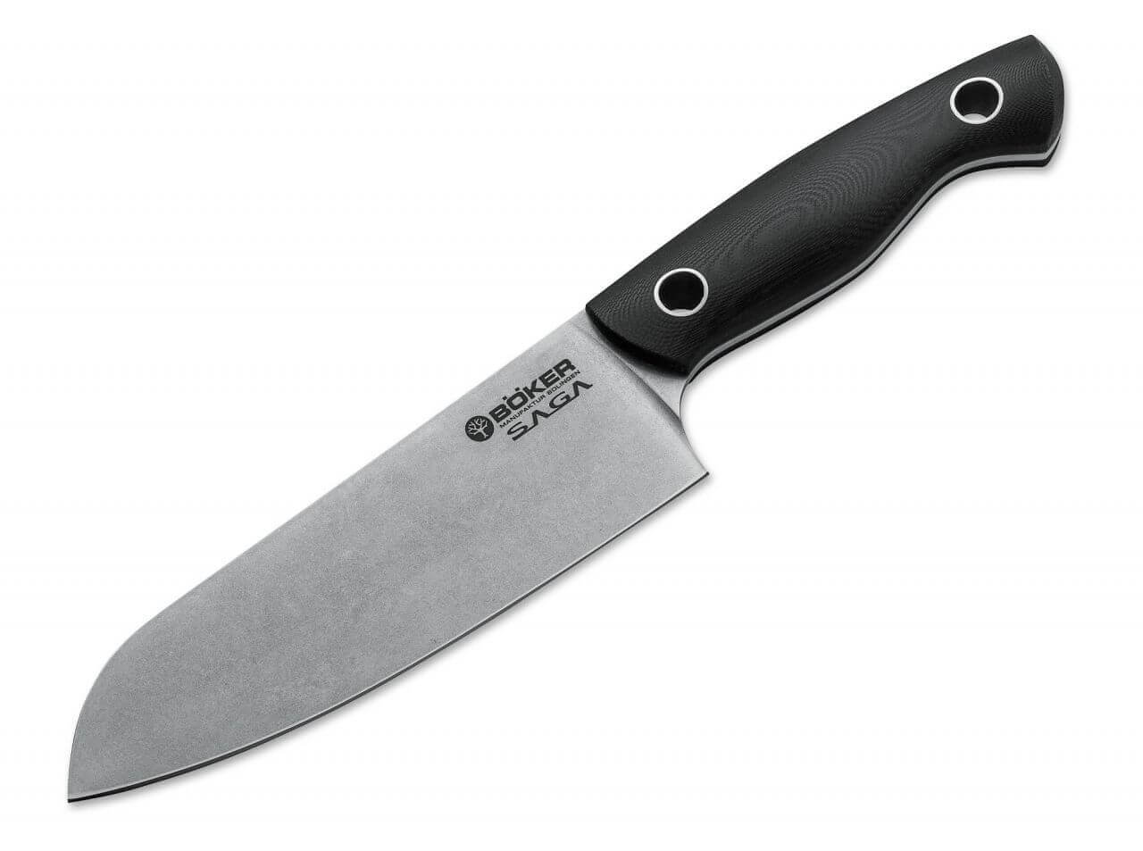 Saga Santoku G10 Stonewash