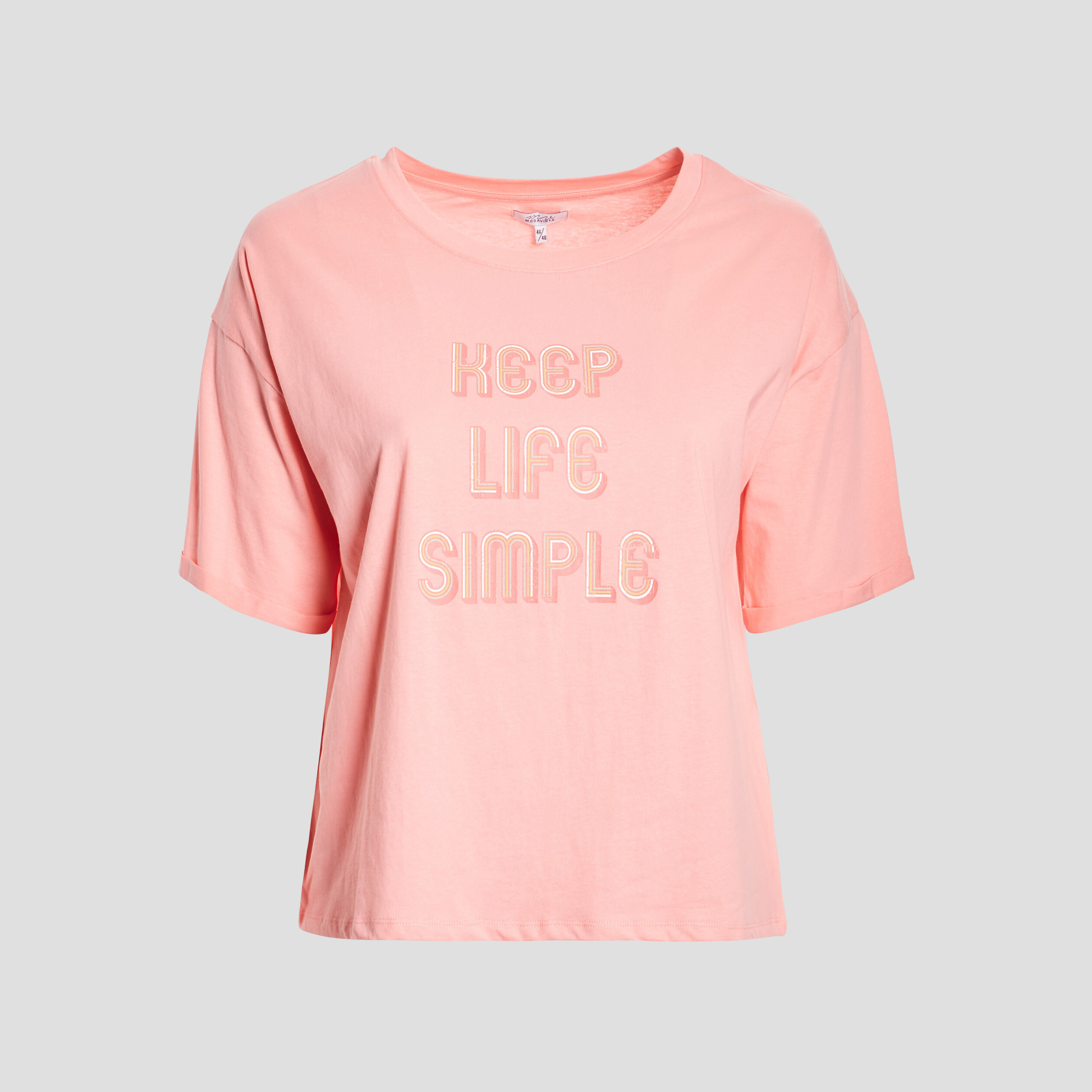 T-shirt manches courtes rose vif femme grande taille | La Halle