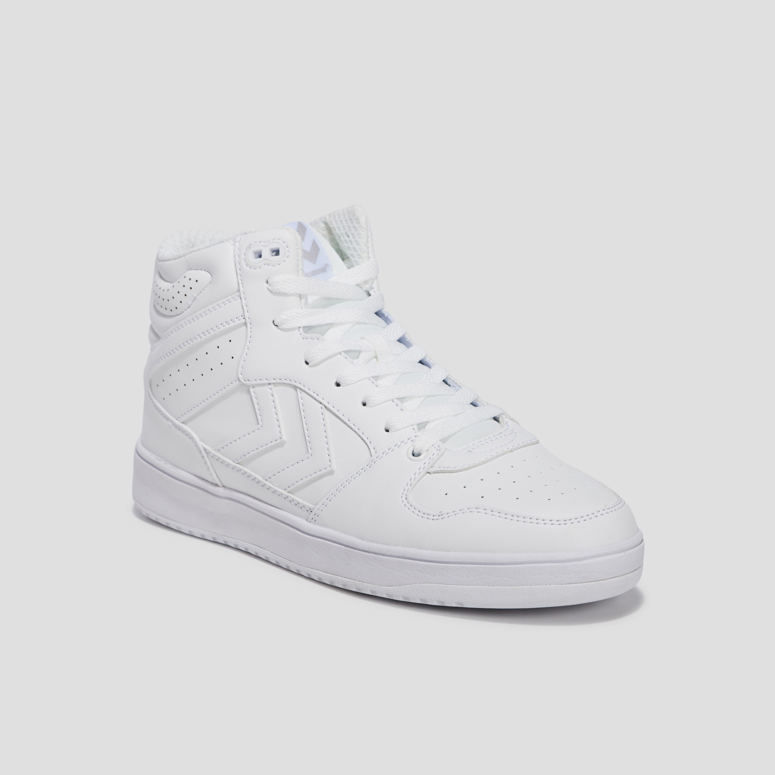 Baskets montantes à lacets blanc homme | La Halle