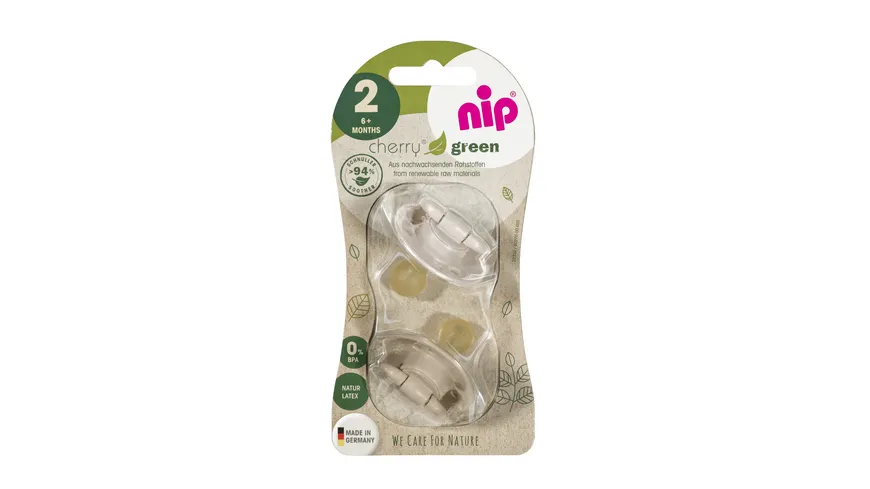 nip® Schnuller Cherry Green Latex Größe 2 (6+ Monate)