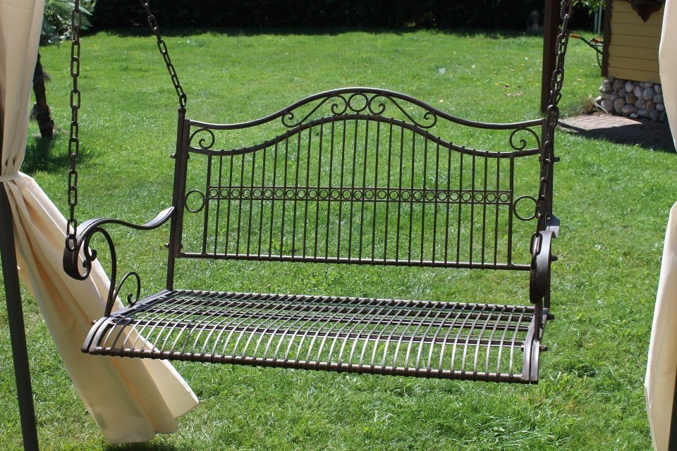 DanDiBo Hollywoodschaukel Hängebank Metall Garten 82505 Schaukel mit Ketten Gartenschaukel Baumschaukel Bank Hollywoodschaukel Schaukelbank