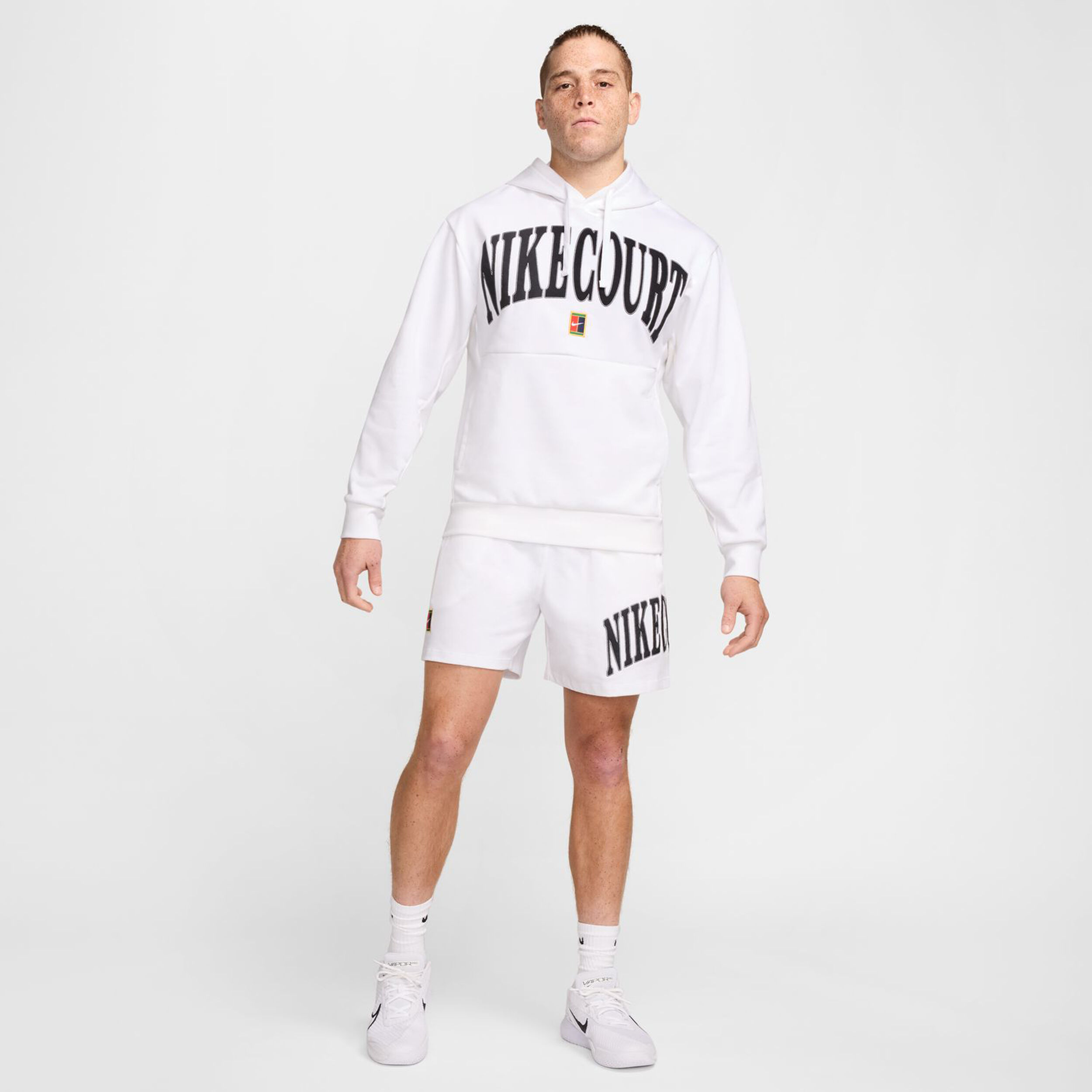 Dri-Fit Fleece Heritage Hoody Herren - Schwarz, Weiß