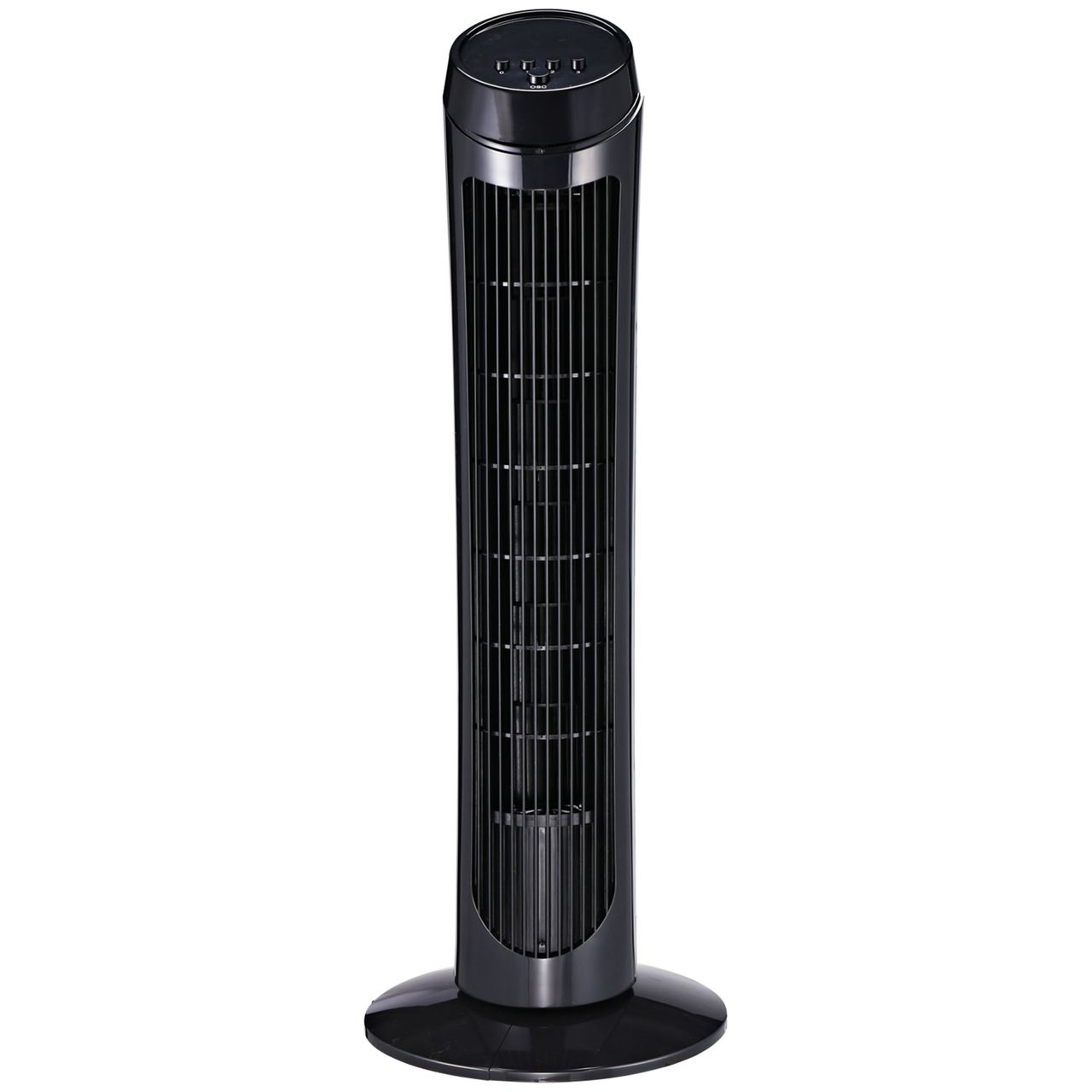 HOMCOM Standventilator 45 W Turmventilator, 3 Belüftungsstufen, ABS, Schwarz