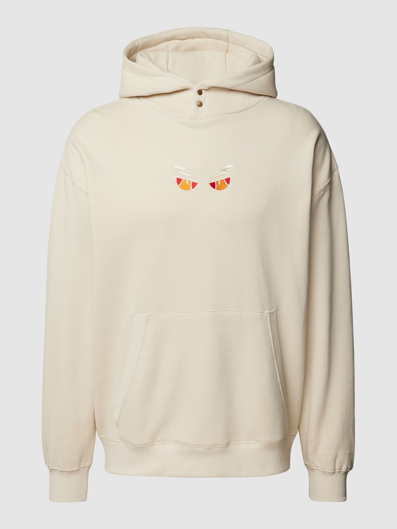 Hoodie mit Motiv-Stitching Modell 'MALAPARTE' in beige