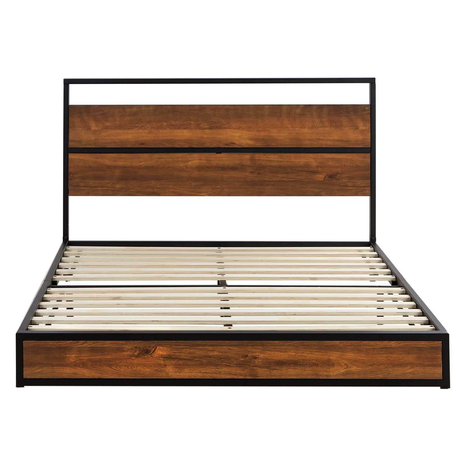 Homestyle4u Metallbett Doppelbett 140x200 Lattenrost Matratze