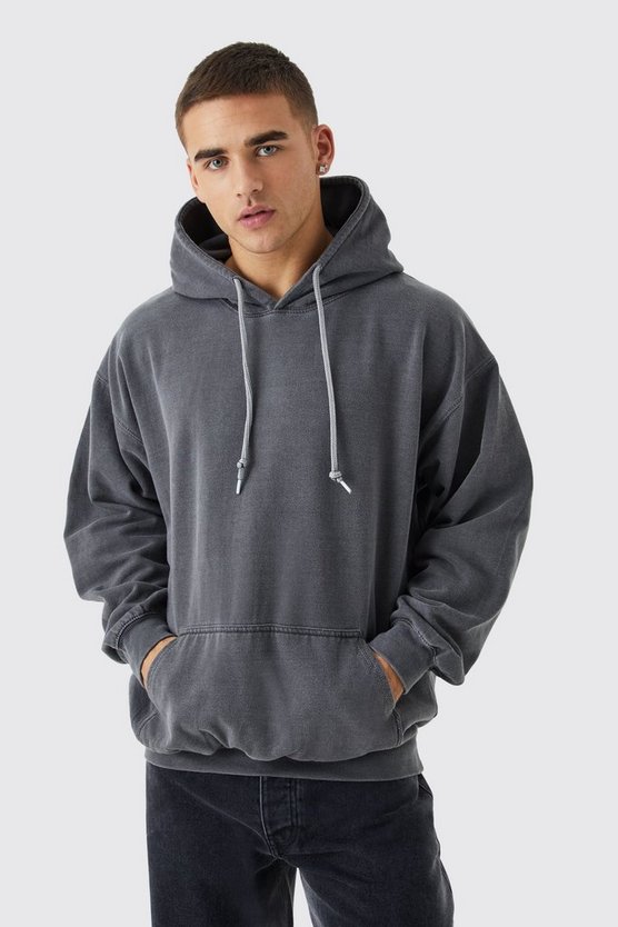 Oversize Hoodie mit Schmetterlings und Totenkopf-Print