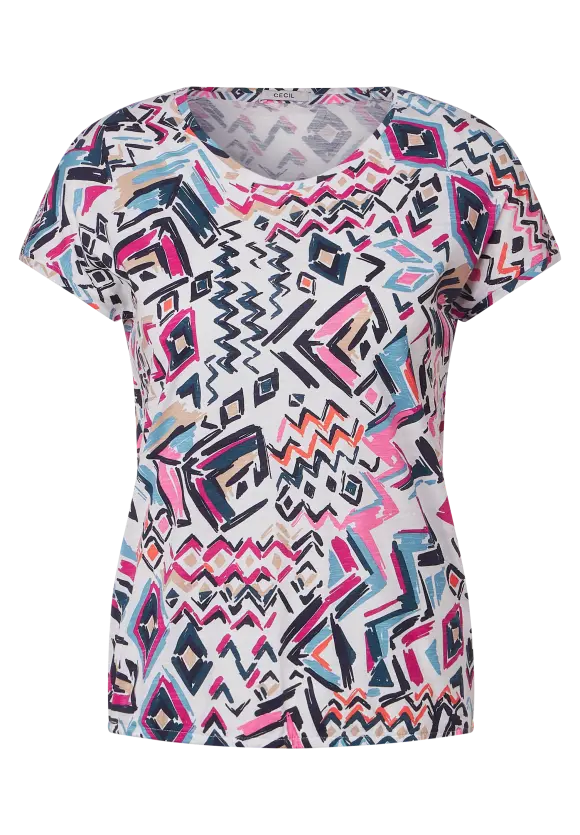 CECIL Shirt mit Smock Schultern