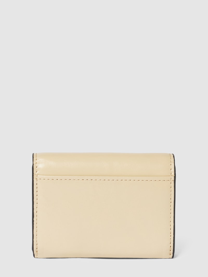 Portemonnaie mit Label-Details Modell 'AISSA' in sand