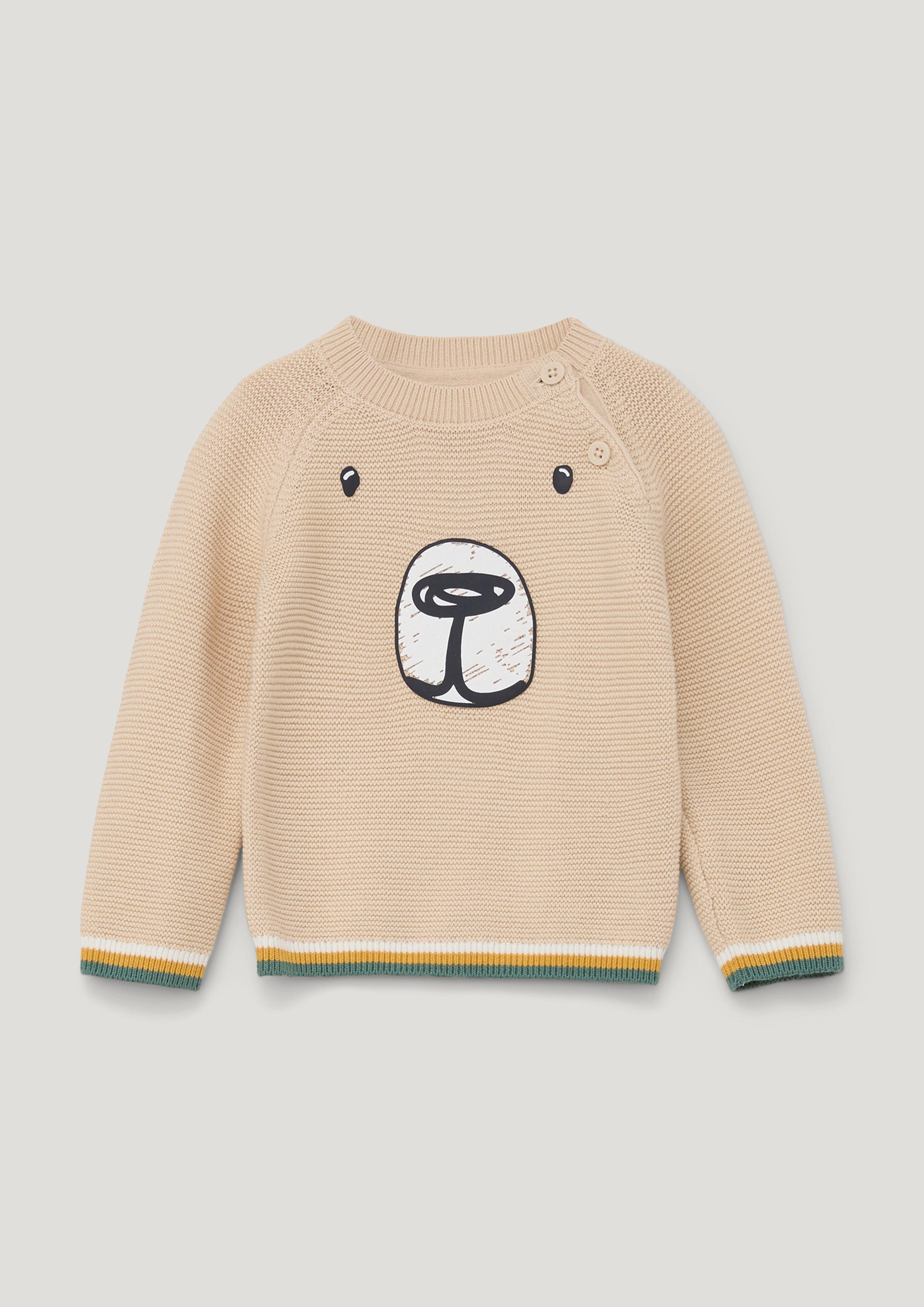 Strickpullover mit Motivprint  2133942-8120