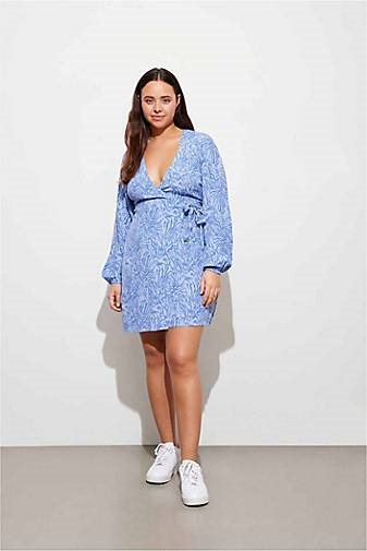 Envii Damen Wickelkleid ENKELLY LS DRESS AOP 6696