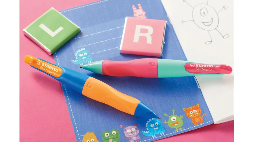 STABILO® EASYergo Ergonomischer Druckbleistift  1.4mm türkis/neonpink