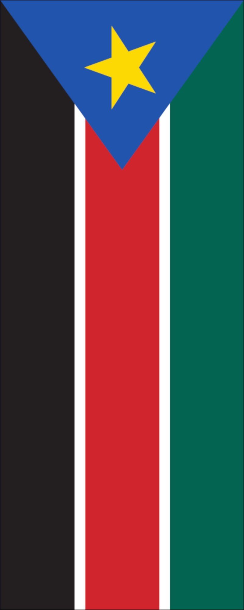 flaggenmeer Flagge Flagge Südsudan 110 g/m² Hochformat