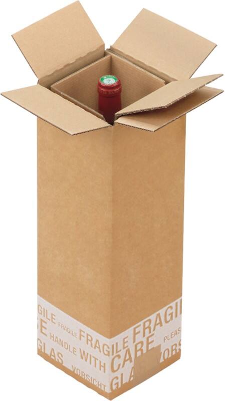 RAJA Flaschenversandkarton 2-wellig Pappe 110 (B) x 360 (T) x 110 (H) mm Braun 20 Stück