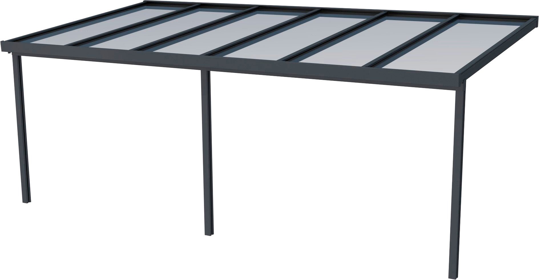 GUTTA Terrassendach Premium, BxT: 611x306 cm, Bedachung Dachplatten, BxT: 611x306 cm, Dach Sicherheitsglas klar