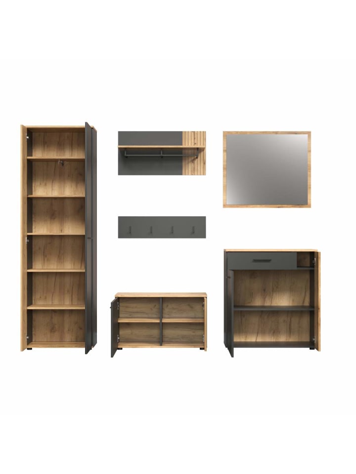 ebuy24 Garderobenmöbel Esteban Grau 250 x 36 cm günstig kaufen onesize