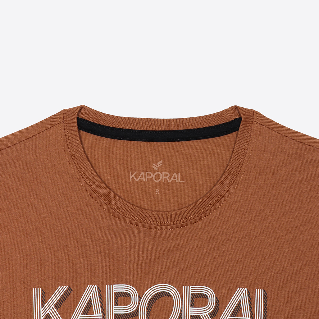 ERWAN  T-shirt marron Garçon 100% coton