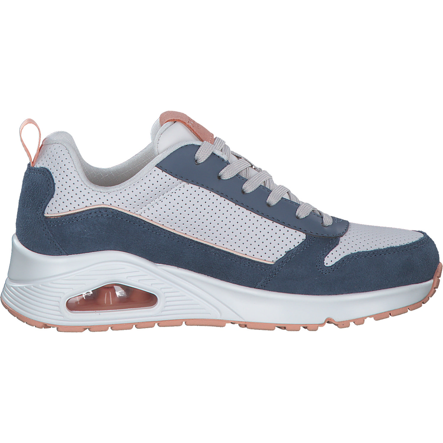 Skechers 177105, Schnürschuhe, Damen, Print Weiß Blau