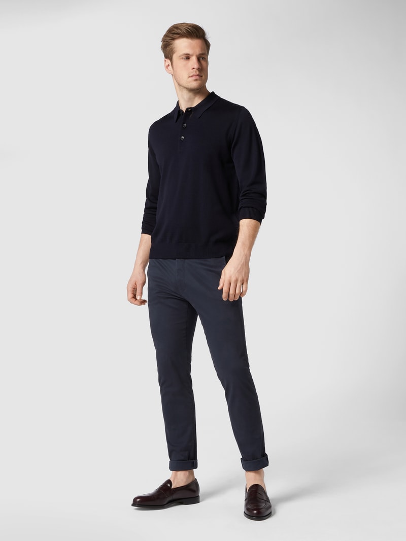Pullover aus Schurwolle in marineblau