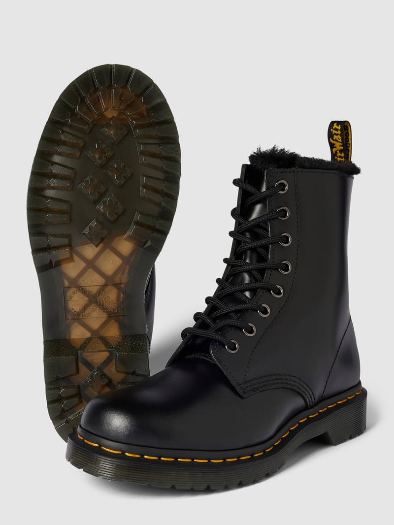 Boots aus Leder Modell 'Serena' in schwarz