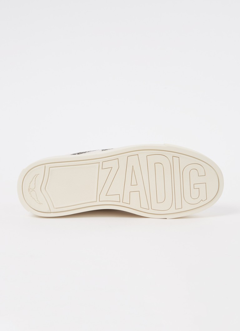 Teniși La Flash de la Zadig&Voltaire, din piele întoarsă, împodobiți cu strasuri.