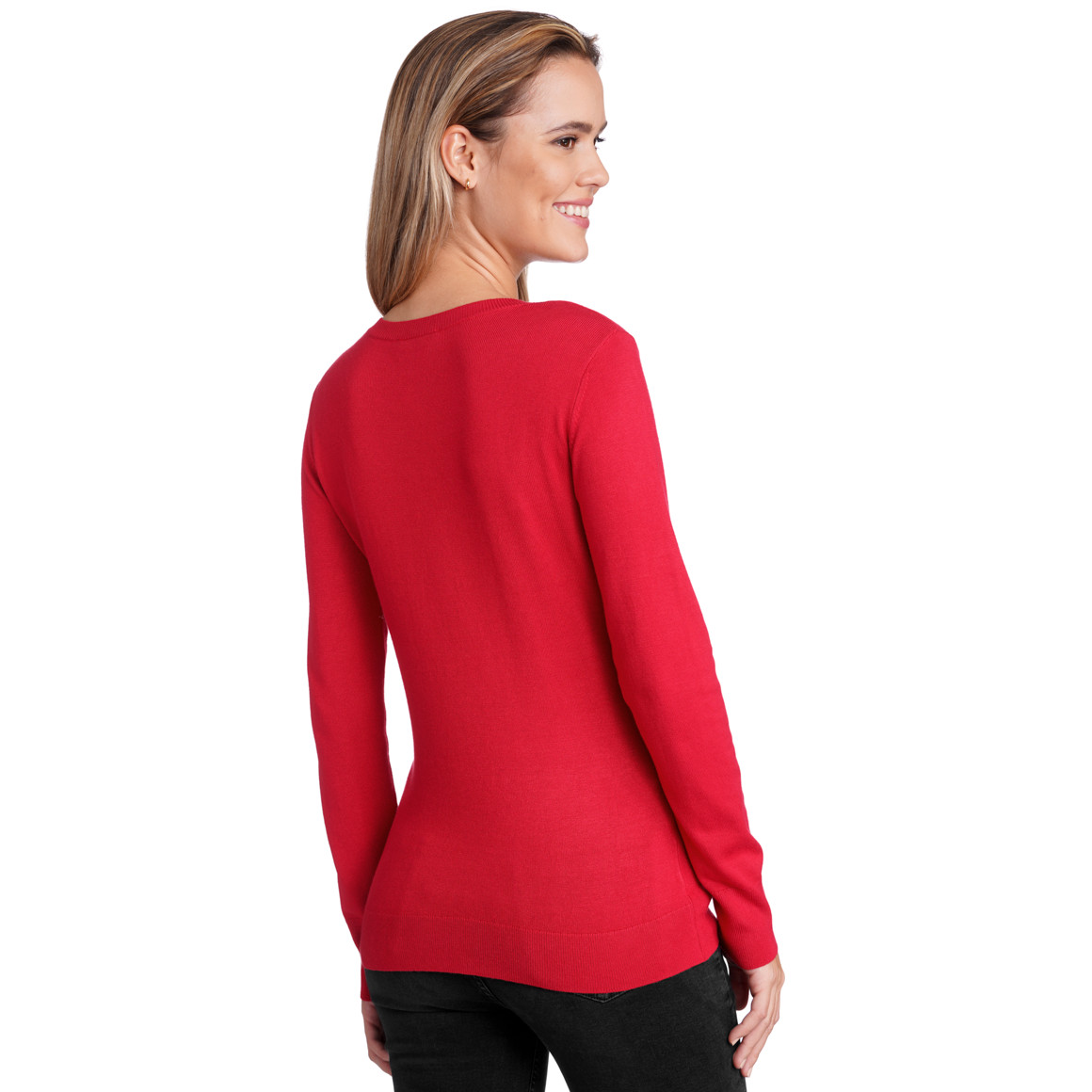 Damen Feinstrickpullover mit Rundhals