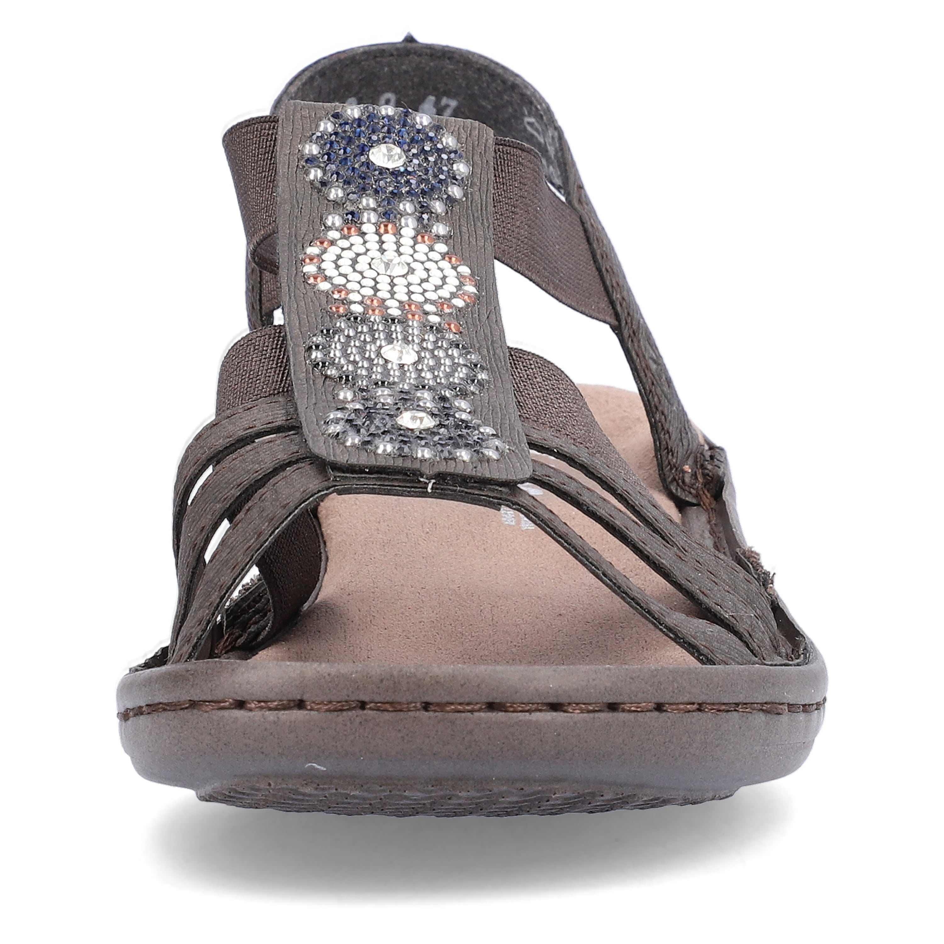 Rieker Damen Riemchensandalen schwarzgrau