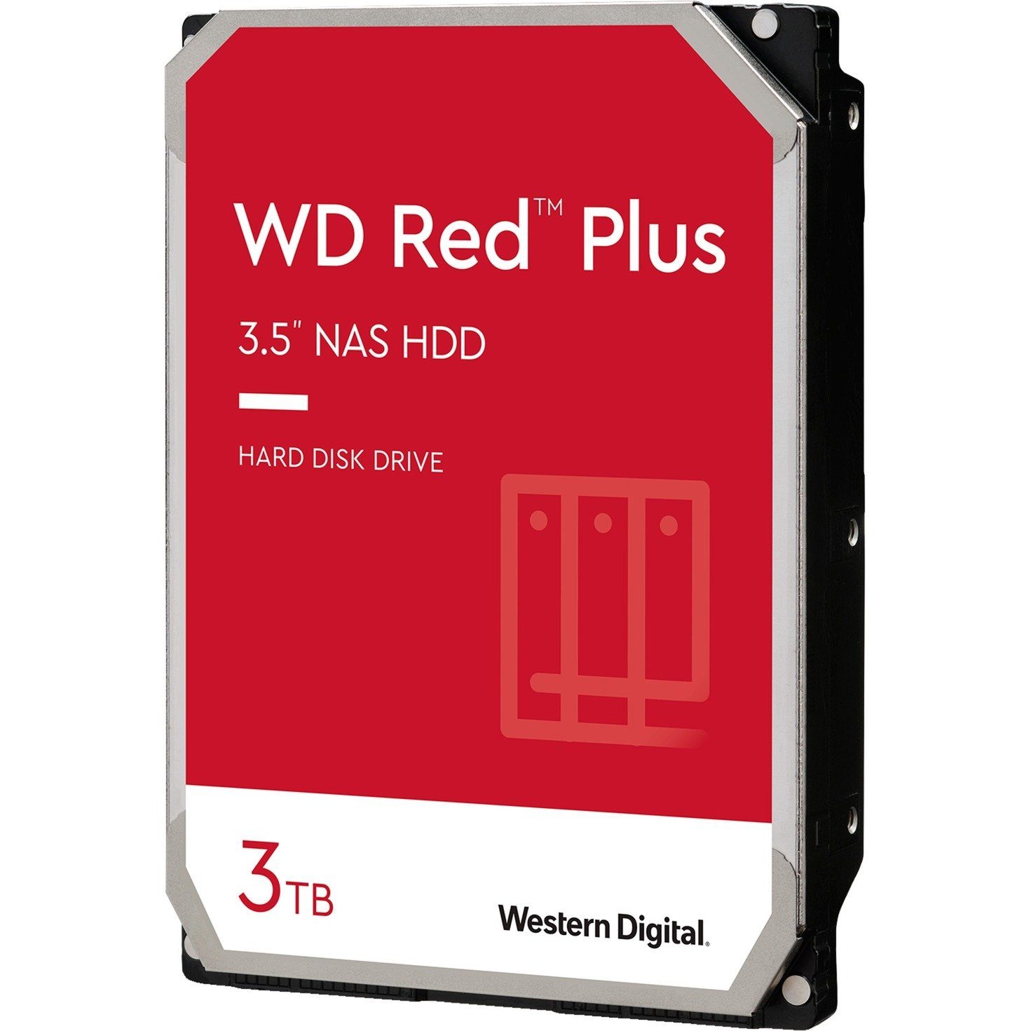 Western Digital WD Red Plus 3TB HDD-NAS-Festplatte (3TB) 3,5
