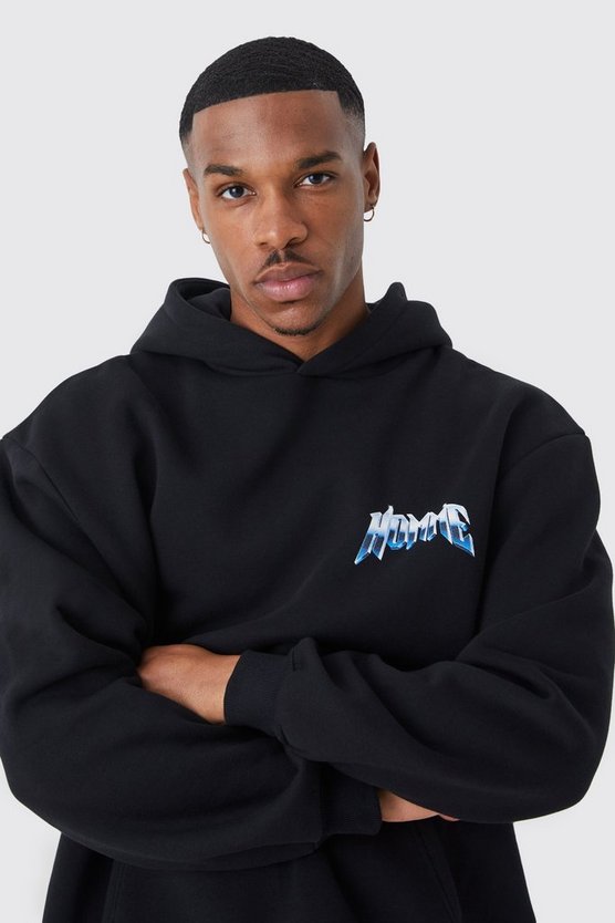 Oversize Hoodie mit Skelett Homme Print
