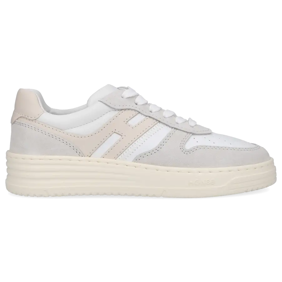 Hogan - Sneaker low H630 Kalbsleder Veloursleder - weiß