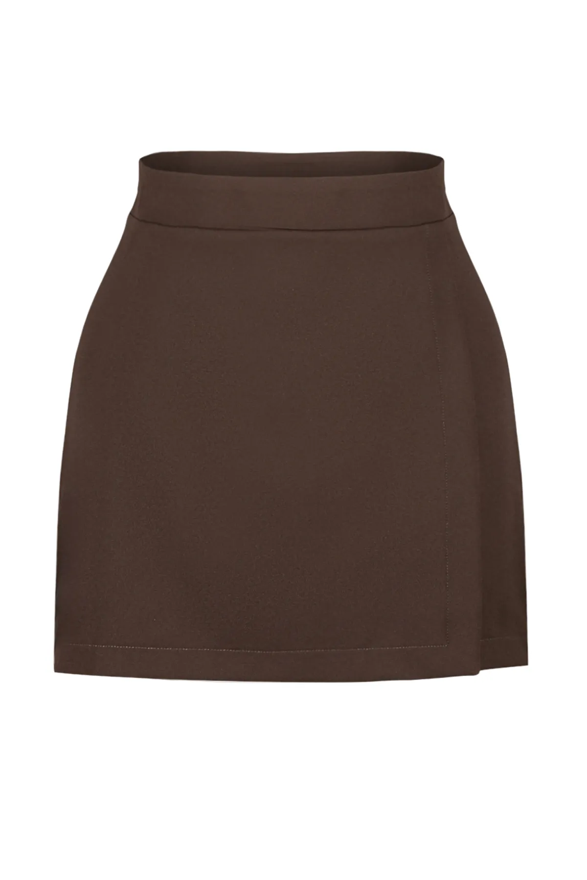 Trendyol Collection  Bitterbrauner zweireihiger gewebter Shortsrock TWOAW20SR0072