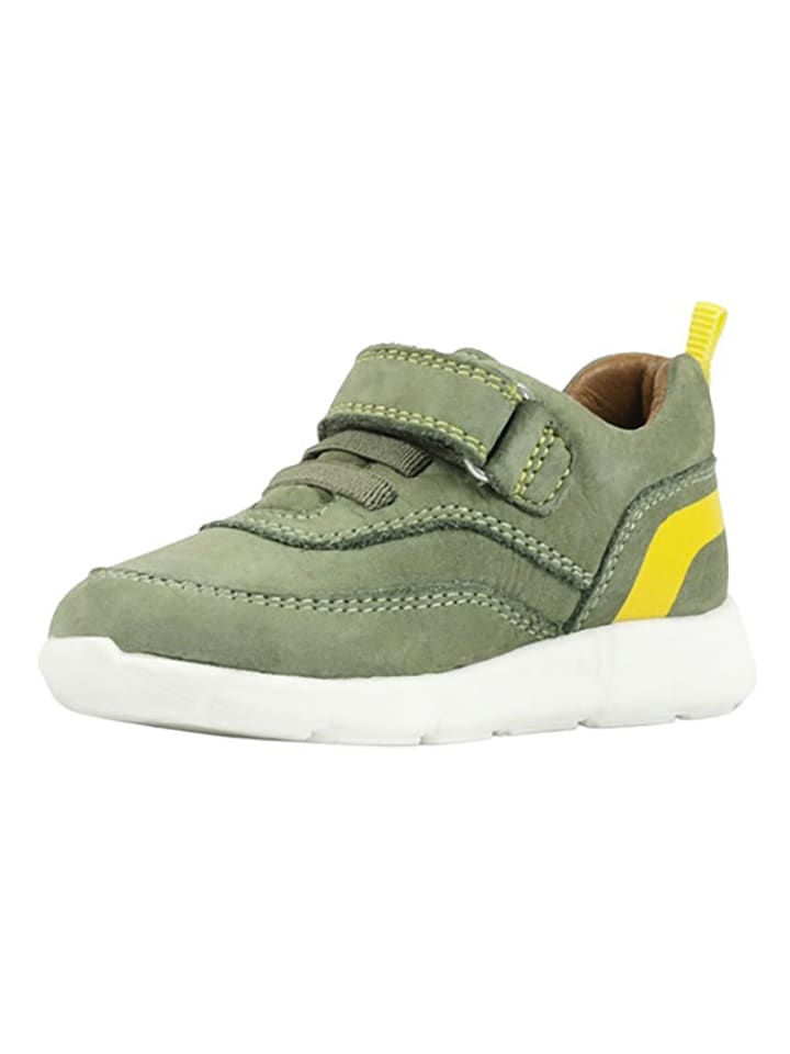 Richter Shoes Leder-Sneakers in Grün günstig kaufen