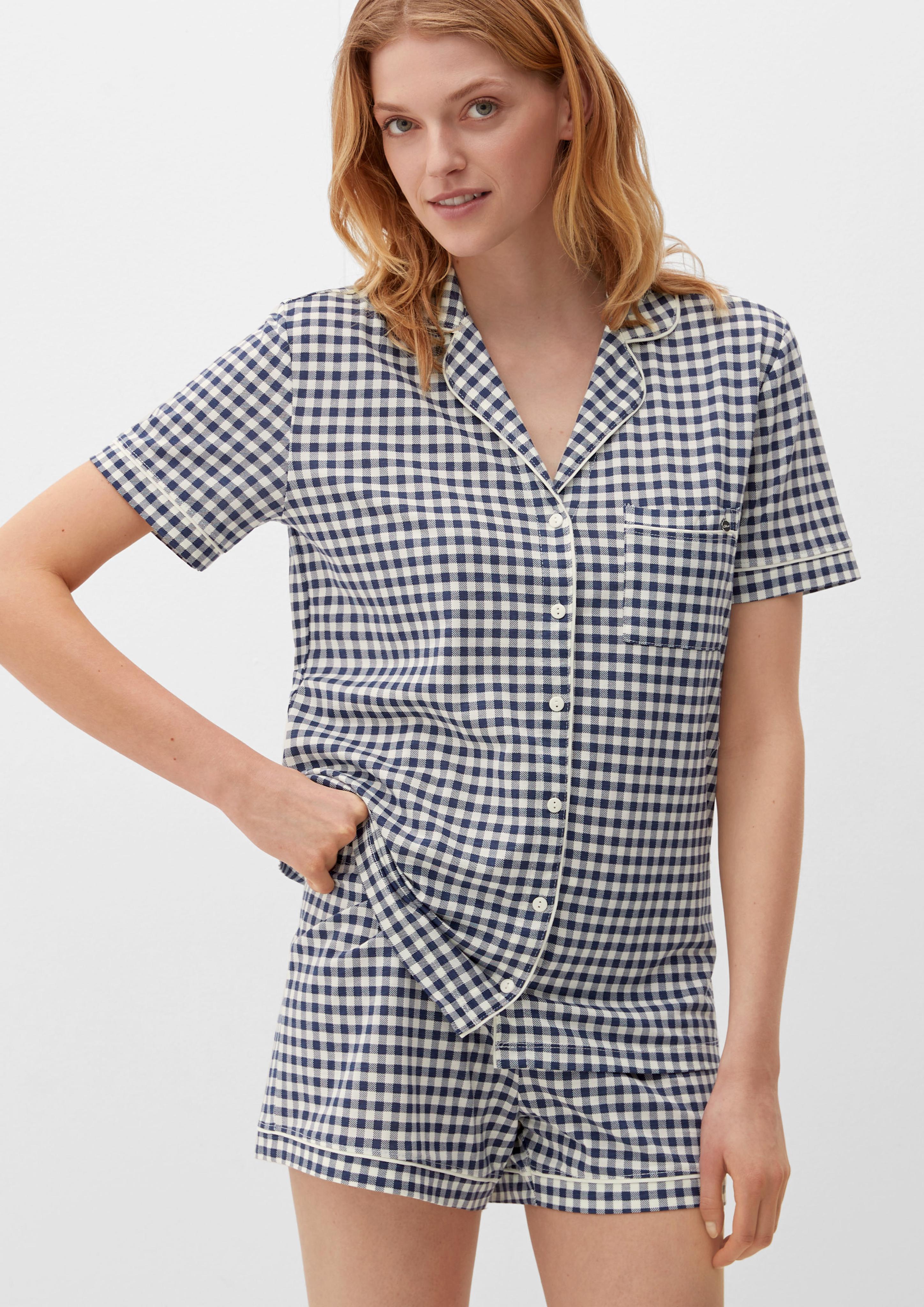 Kurzer Pyjama mit Vichy-Muster  6008449-5870