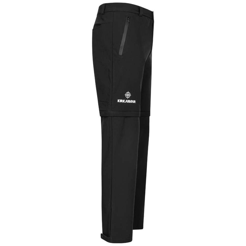 KIRKJUBØUR® Zip-Off Herren 2-in-1 Trekking Wanderhose schwarz