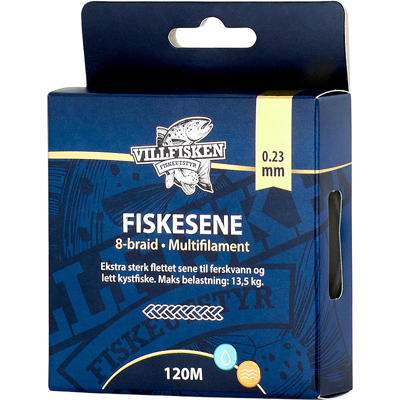 Villfisken Fiskesene 8-braid 0,23 mm, 120 m, Villfisken